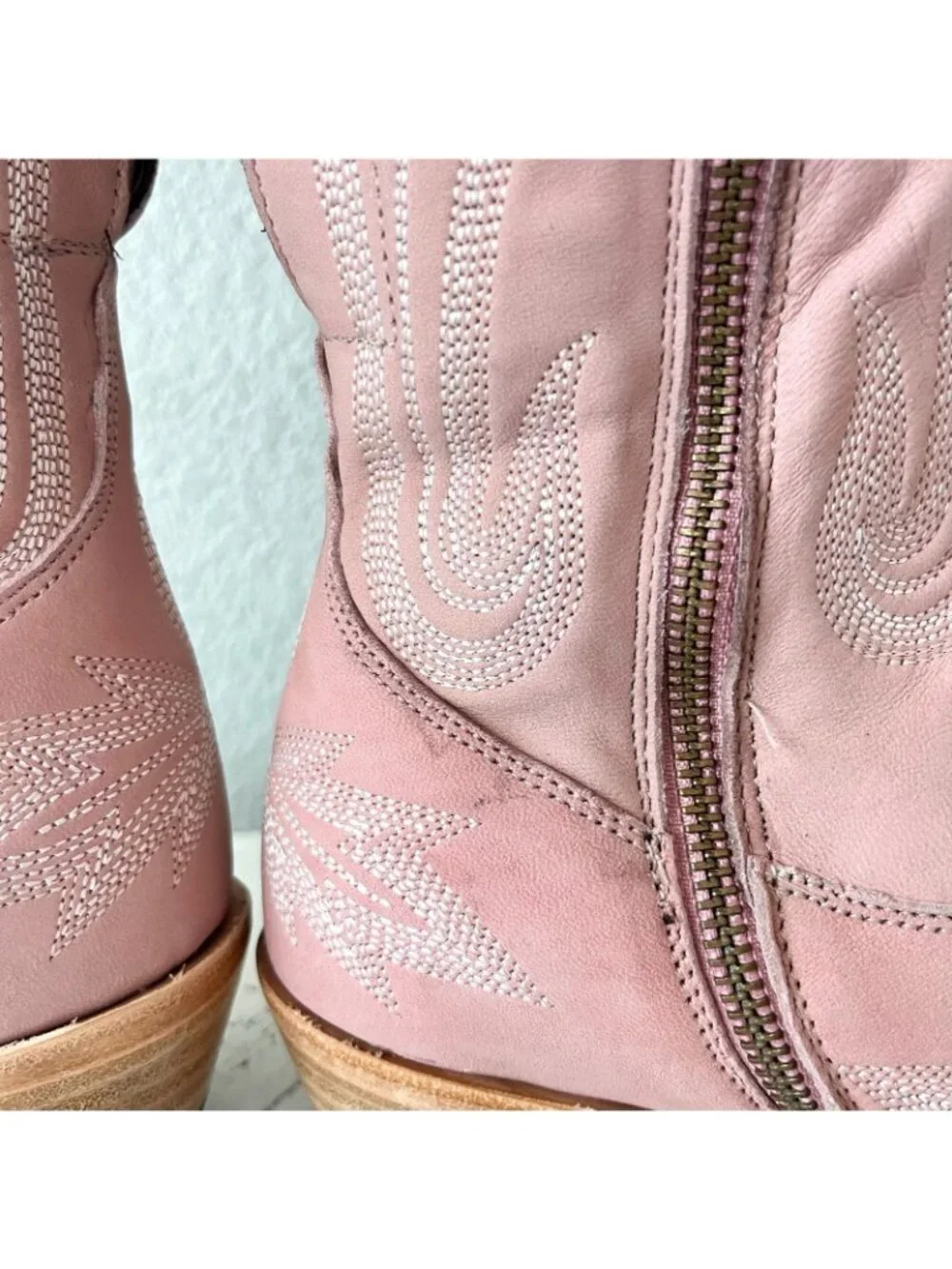 Lane LEXINGTON Over the Knee Cowboy Boots 7 Pink Western Cowgirl Snip Toe Size 7